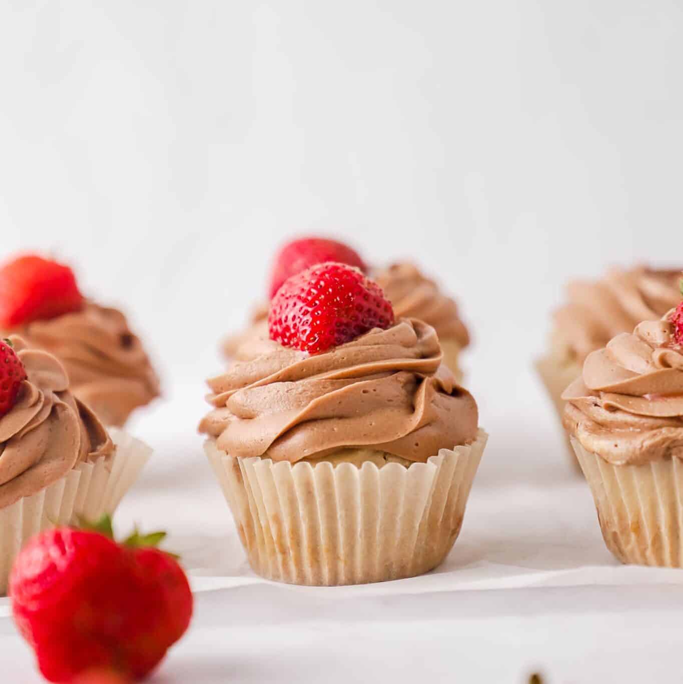 Chocolate Strawberry Cupcakes (low fluoride, glutenfree)