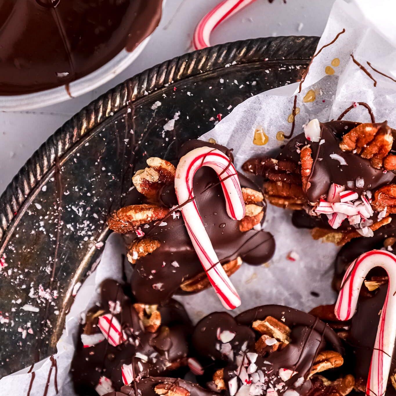 Homemade Pecan Turtles Recipe with Peppermint