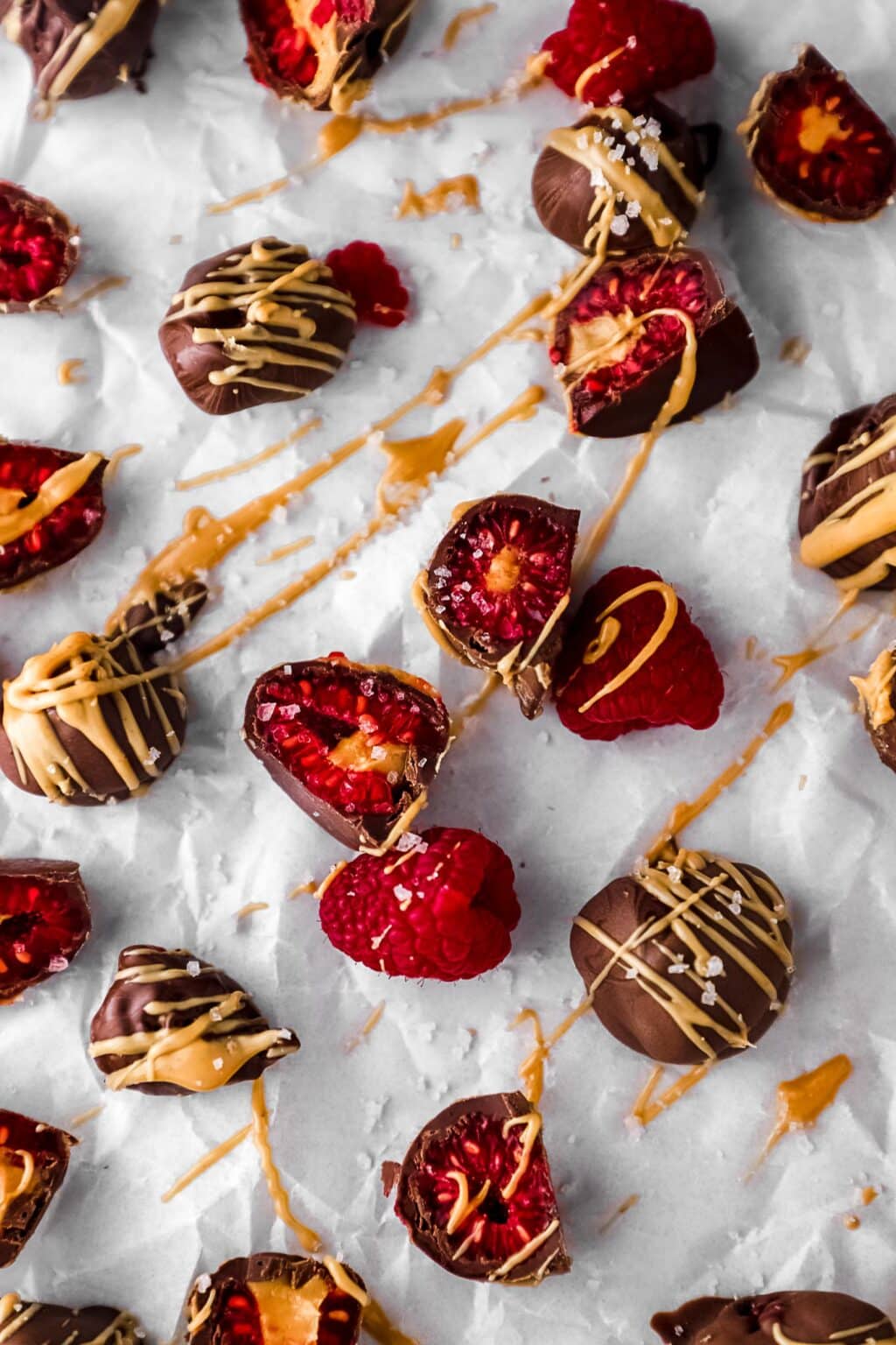 Peanut Butter Chocolate Covered Raspberries