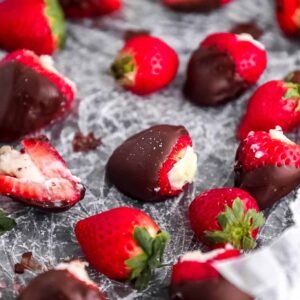 Fresh-Strawberries-Stuffed-with-No-Bake-Cheesecake-Filling