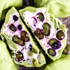 blueberry-greek-yogurt-bites-with-matcha-coating