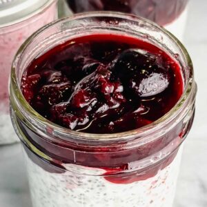 cherry-chia-seed-pudding-in-glass-jar