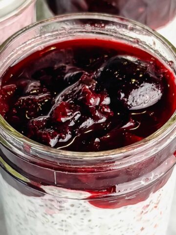 cherry-chia-seed-pudding-in-glass-jar