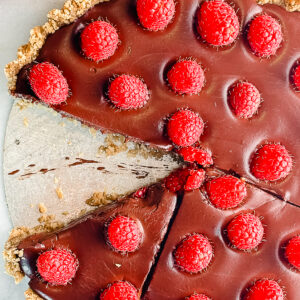 fresh-raspberry-topped-dark-chocolate-ganache-tart