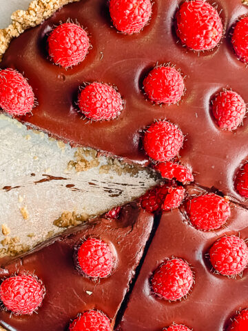 fresh-raspberry-topped-dark-chocolate-ganache-tart